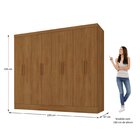 Guarda Roupa Casal 100% Mdf 8 Portas 4 Gavetas Jatobá Yescasa