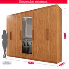 Guarda-roupa Casal 100% Mdf 8 Portas E 4 Gavetas Herrera Com