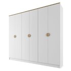 Guarda-roupa Casal 100% Mdf Bp 6 Portas 4 Gavetas Asti Branco