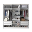 Guarda-roupa Casal 100% Mdf Bp 6 Portas 4 Gavetas Asti Branco