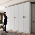 Guarda-roupa Casal 100% Mdf Bp 6 Portas 4 Gavetas Asti Branco