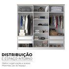 Guarda-roupa Casal 100% Mdf Bp 6 Portas 4 Gavetas Asti Branco