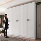 Guarda-roupa Casal 100% Mdf Bp 6 Portas 4 Gavetas Asti Branco