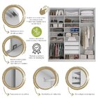 Guarda Roupa Casal 100% Mdf Bp Com 3 Portas E 1 Espelho Zerma