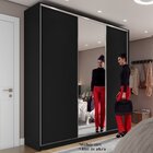 Guarda Roupa Casal 100% Mdf Bp Com 3 Portas E 1 Espelho Zerma