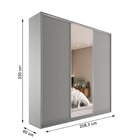 Guarda-roupa Casal 100% Mdf Bp Com 3 Portas E 1 Espelho Zerma