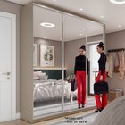 Guarda Roupa Casal 100% Mdf Bp Com 3 Portas Espelho Zermatt B