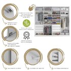 Guarda Roupa Casal 100% Mdf Bp Com 3 Portas Espelho Zermatt B