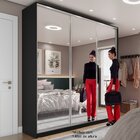 Guarda Roupa Casal 100% Mdf Bp Com 3 Portas Espelho Zermatt P