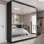 Guarda Roupa Casal 100% Mdf Bp Com 3 Portas Espelho Zermatt P