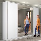 Guarda Roupa Casal 100% Mdf Bp Com 4 Portas E 2 Espelhos Zerm