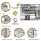 Guarda Roupa Casal 100% Mdf Bp Com 4 Portas E 2 Espelhos Zerm