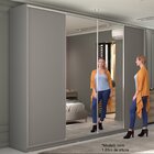 Guarda-roupa Casal 100% Mdf Bp Com 4 Portas E 2 Espelhos Zerm
