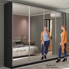 Guarda Roupa Casal 100% Mdf Bp Com 4 Portas Espelhos Zermatt