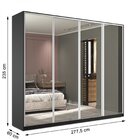 Guarda Roupa Casal 100% Mdf Bp Com 4 Portas Espelhos Zermatt