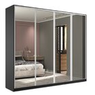 Guarda Roupa Casal 100% Mdf Bp Com 4 Portas Espelhos Zermatt