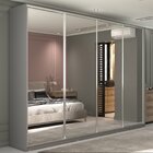 Guarda-roupa Casal 100% Mdf Bp Com 4 Portas Espelhos Zermatt