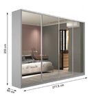 Guarda-roupa Casal 100% Mdf Bp Com 4 Portas Espelhos Zermatt