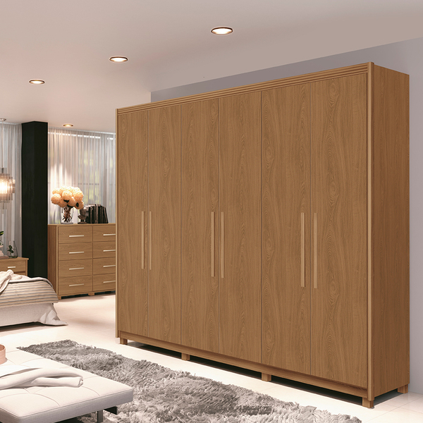 Guarda-roupa Casal 100% Mdf Com 06 Portas E 04 Gavetas Trevis