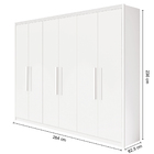 Guarda-roupa Casal 100% Mdf Com 06 Portas E 04 Gavetas Trevis
