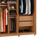 Guarda-roupa Casal 100% Mdf Com Espelho 03 Portas Deslizantes