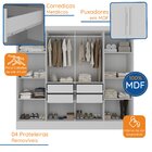 Guarda-roupa Casal 100% Mdf Com Espelho 8 Portas 4 Gavetas Ja