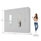 Guarda-roupa Casal 100% Mdf Com Espelho 8 Portas 4 Gavetas Ja