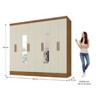 Guarda-roupa Casal 100% Mdf Com Espelho 8 Portas 4 Gavetas Ja