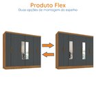 Guarda-roupa Casal 100% Mdf Com Espelho 8 Portas 4 Gavetas Ja