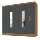 Guarda-roupa Casal 100% Mdf Com Espelho 8 Portas 4 Gavetas Ja