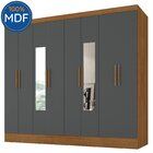 Guarda-roupa Casal 100% Mdf Com Espelho 8 Portas 4 Gavetas Ja