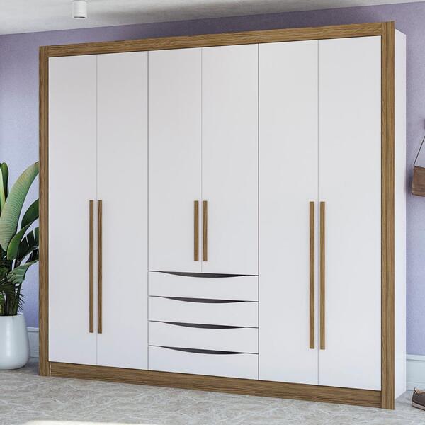 Guarda-roupa Casal 100% Mdf Kappesberg 6 Portas 4 Gavetas Bra