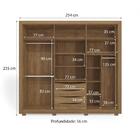 Guarda-roupa Casal 100% Mdf Kappesberg 8 Espelhos 6 Portas 4