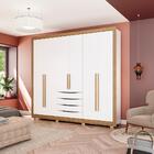 Guarda-roupa Casal 100% Mdf Kappesberg C/pés 6 Portas 4 Gavet