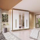 Guarda-roupa Casal 100% Mdf Kappesberg C/pés E 8 Espelhos 6 P