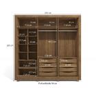 Guarda-roupa Casal 100% Mdf Kappesberg C/pés E 8 Espelhos 6 P