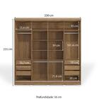 Guarda-roupa Casal 100% Mdf Kappesberg Com Espelhos 2 Portas