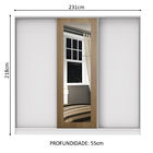 Guarda Roupa Casal 100% Mdf Madesa Eros 3 Portas De Correr Co