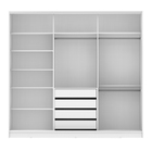 Guarda Roupa Casal 100% Mdf Madesa Royale 3 Portas De Correr