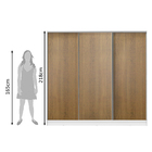 Guarda Roupa Casal 100% Mdf Madesa Royale 3 Portas De Correr