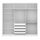 Guarda Roupa Casal 100% Mdf Madesa Royale 3 Portas De Correr