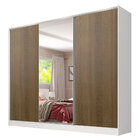 Guarda Roupa Casal 100% Mdf Madesa Royale 3 Portas De Correr