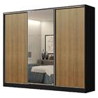 Guarda Roupa Casal 100% Mdf Madesa Royale 3 Portas De Correr