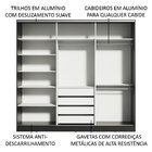 Guarda Roupa Casal 100% Mdf Madesa Royale 3 Portas De Correr