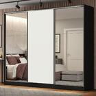 Guarda Roupa Casal 100% Mdf Madesa Royale 3 Portas De Correr