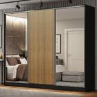 Guarda Roupa Casal 100% Mdf Madesa Royale 3 Portas De Correr