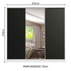 Guarda Roupa Casal 100% Mdf Madesa Royale 3 Portas De Correr