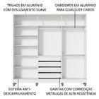 Guarda Roupa Casal 100% Mdf Madesa Zurique 3 Portas De Correr