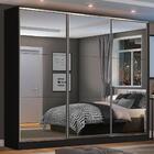 Guarda Roupa Casal 100% Mdf Madesa Zurique 3 Portas De Correr