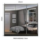 Guarda Roupa Casal 100% Mdf Madesa Zurique 3 Portas De Correr